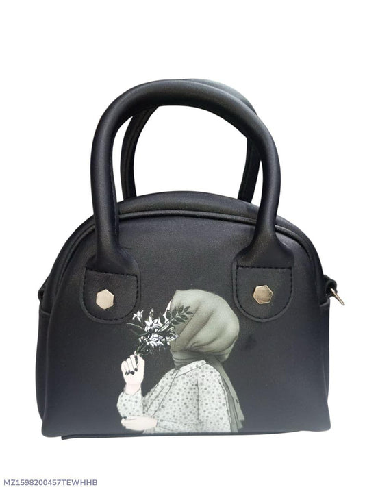 Girls PU leather plain handbag