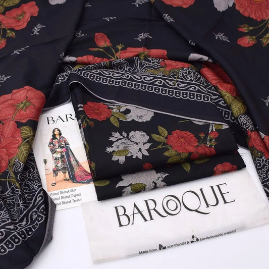 3pc women unstitched printed suit