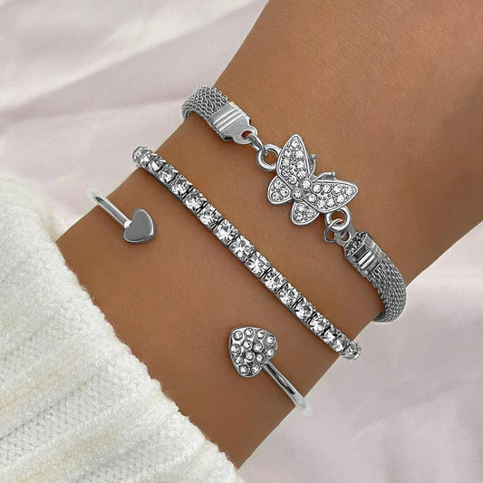 3Pcs/Set Infinity Cute Trendy Bracelets for Women & Girls