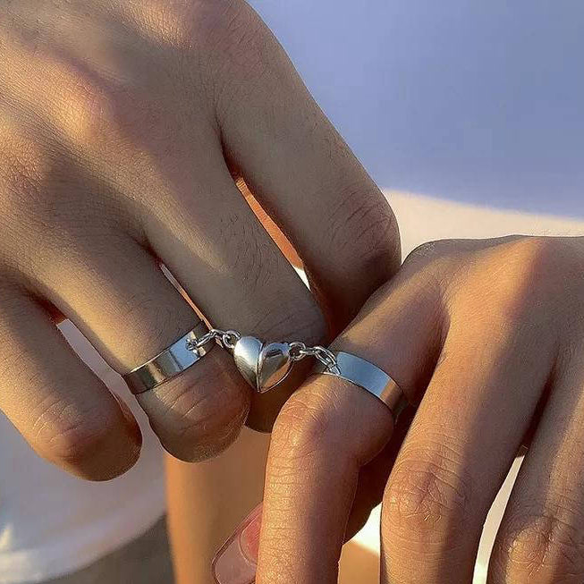 Trendy Magnetic Couple Rings