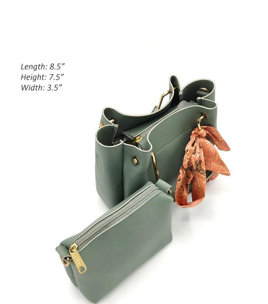Women's PU leather plane handbag set