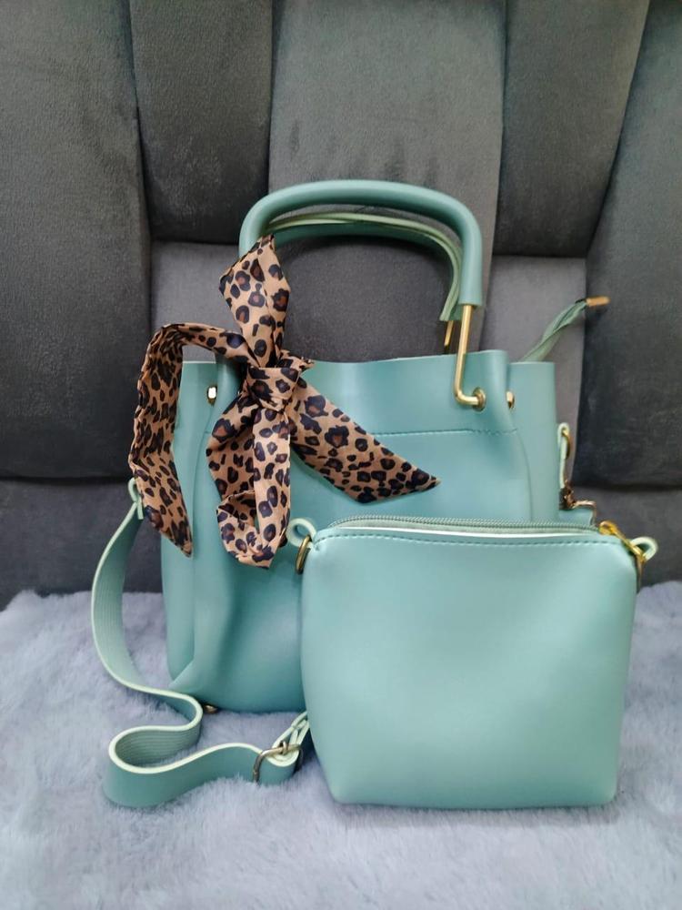 Women's PU leather plane handbag set