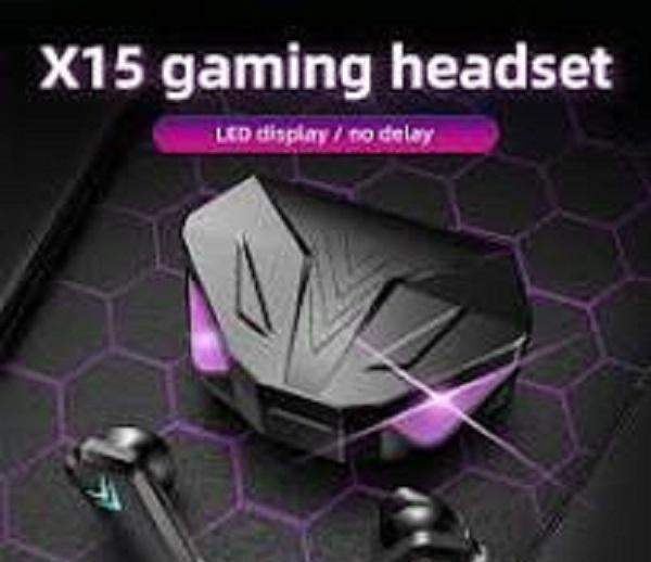 Black wireless earbuds with long lasting battery model-15