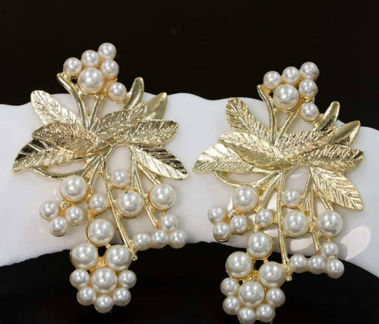 Leaf & pearl's Earrings