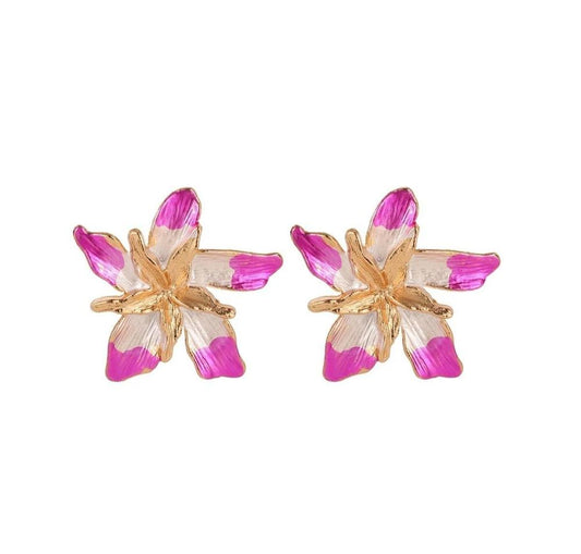 Star flower design Studs