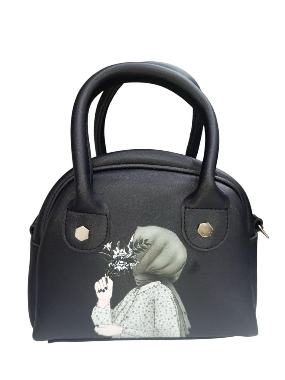 Girls PU leather plain handbag